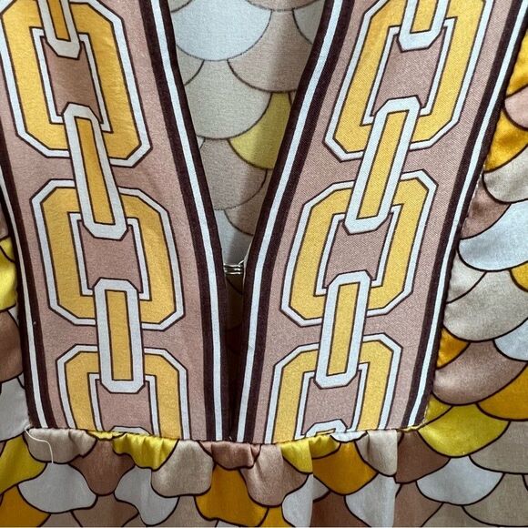 Vintage 90's ECI Silk Blend Blouse Womens Small Short Sleeve V-Neck Retro Top - Picture 3 of 6